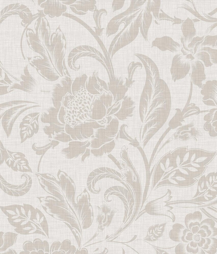 Blumentapete Classical Flowers, beige, waschbar Blumentapete Classical Flowers, beige, waschbar