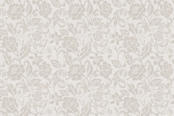 Blumentapete Classical Flowers, beige, waschbar Blumentapete Classical Flowers, beige, waschbar
