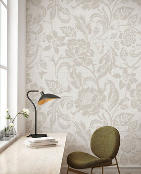 Blumentapete Classical Flowers, beige, waschbar Blumentapete Classical Flowers, beige, waschbar