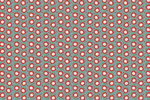 Children's wallpaper Happy Apples, multicolor, washable Children's wallpaper Happy Apples, multicolor, washable