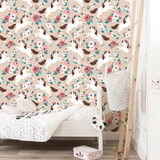 Kinderbehang Pony Paradise, beige, afwasbaar Kinderbehang Pony Paradise, beige, afwasbaar