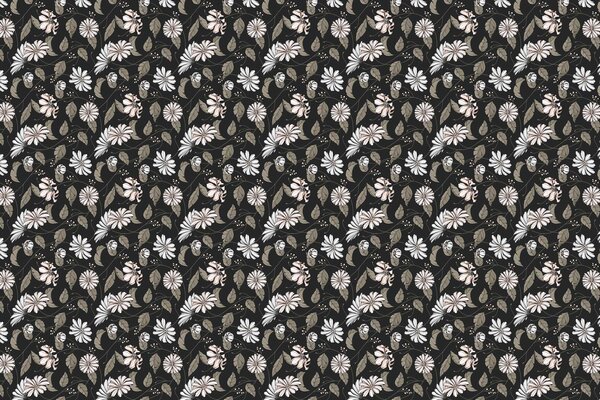 Blumentapete Graphic Flower Harmony, schwarz, waschbar Blumentapete Graphic Flower Harmony, schwarz, waschbar