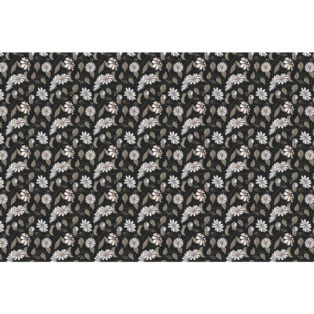Stijlvol bloemenbehang in tijdloos zwart-wit patroon - Amsterdam Wall Lab, image size:1000x1000