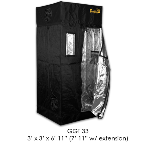 Gorilla Gorilla kweektent (GGT33) 92x92x210cm Gorilla Gorilla kweektent (GGT33) 92x92x210cm