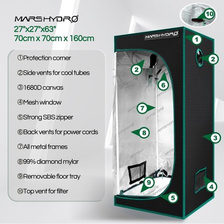 Mars Hydro Mars Hydro grow tent (70x70x160cm)