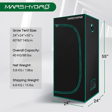 Mars Hydro Tente de culture Mars Hydro (60x60x140cm) Mars Hydro Tente de culture Mars Hydro (60x60x140cm)