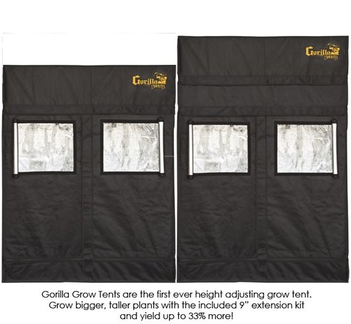 Gorilla Gorilla Kweektent (GGT24 SH) 61x122x150cm Gorilla Gorilla Kweektent (GGT24 SH) 61x122x150cm