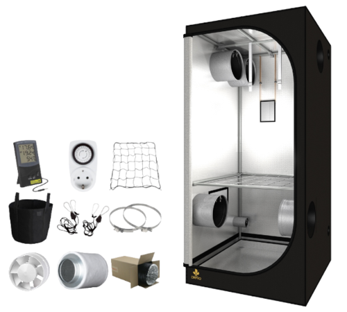 Complete kweektent 80x80 samenstellen Complete kweektent 80x80 samenstellen