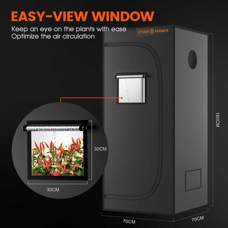 Spider Farmer Spider Farmer Growbox 60x60x140cm Spider Farmer Spider Farmer Growbox 60x60x140cm