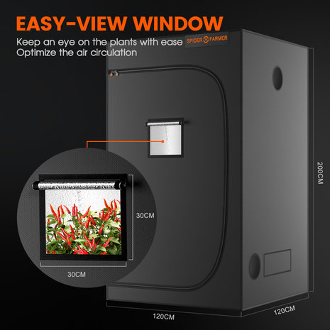 Spider Farmer Spider Farmer grow tent 120x120x200cm Spider Farmer Spider Farmer grow tent 120x120x200cm