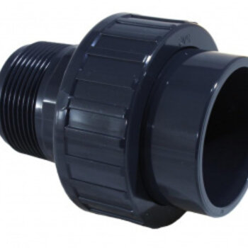 1,5" MPT-draad naar 50 mm 3-delige koppeling