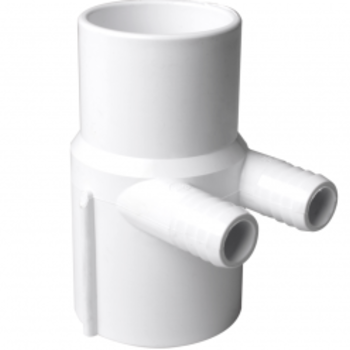 Waterway Europe 2" M/F manifold, 3/4" M or 3/8" F barb, 2 poorten