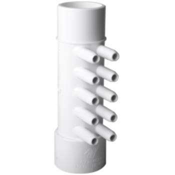 Waterway Europe 1 1/2" M/F manifold, 3/8" M barb, 10 poorten
