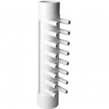 Waterway Europe 1 1/2" M/F manifold, 3/8" M barb, 16 poorten