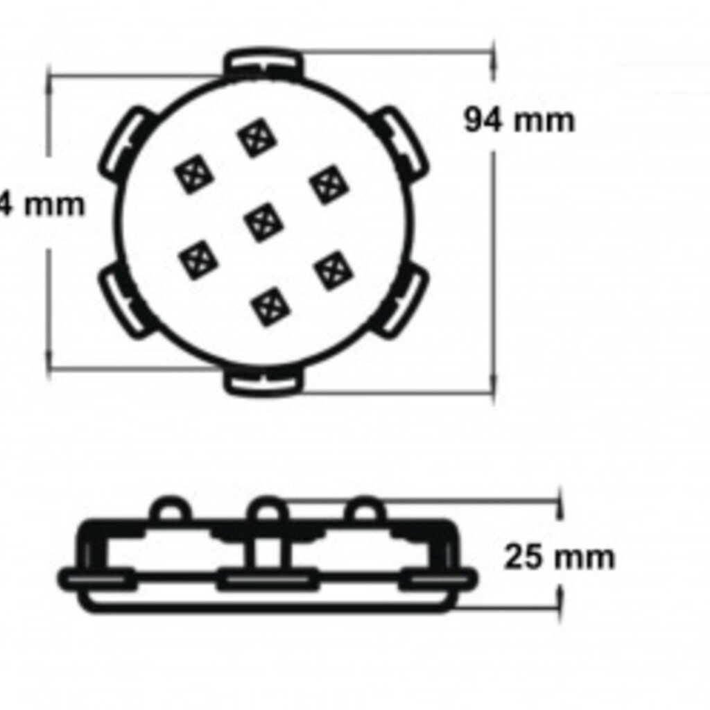 Rising Dragon Wellis RGB 7-LED meerkleurig slave licht