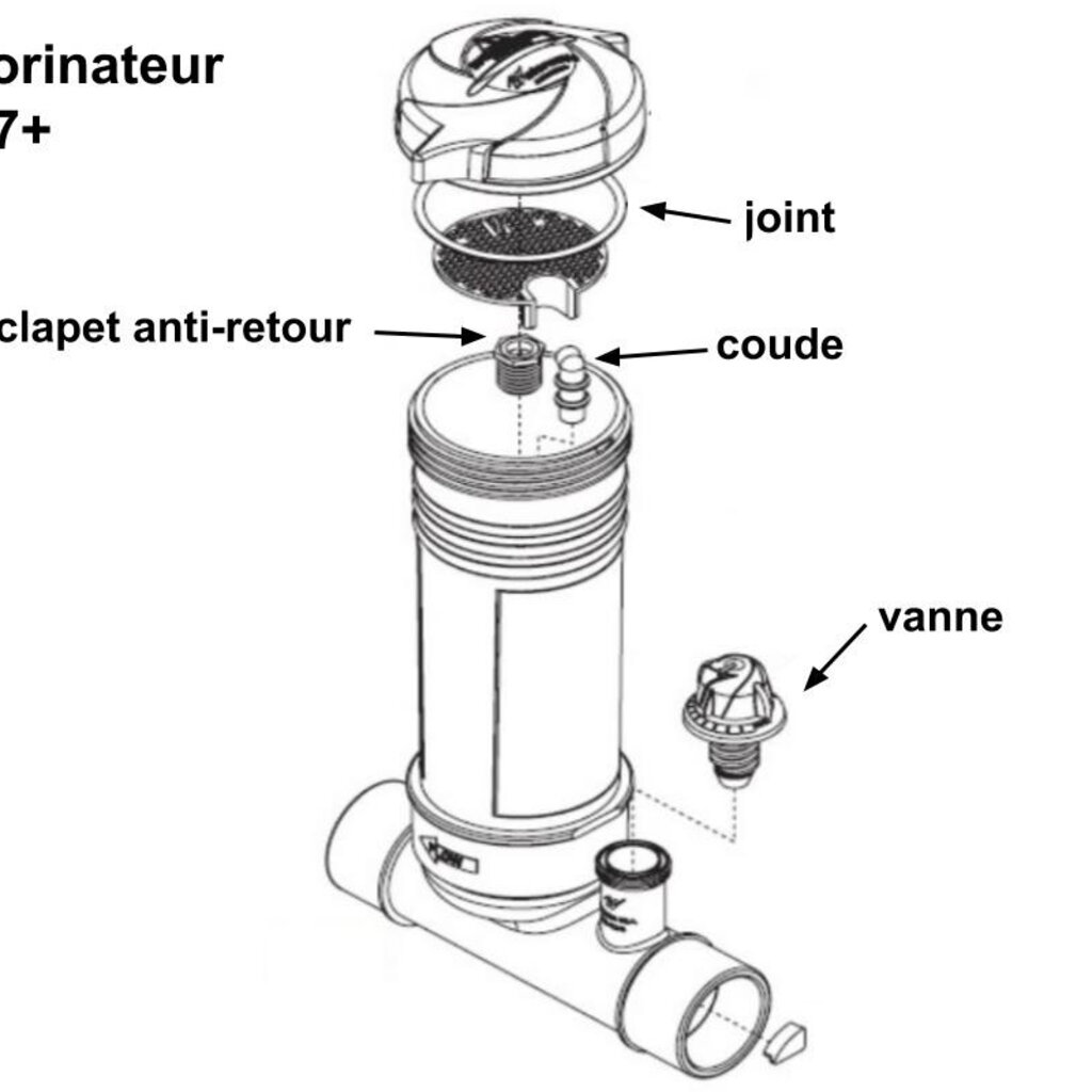 Waterway Europe Waterway  chlorinator 90° elleboog