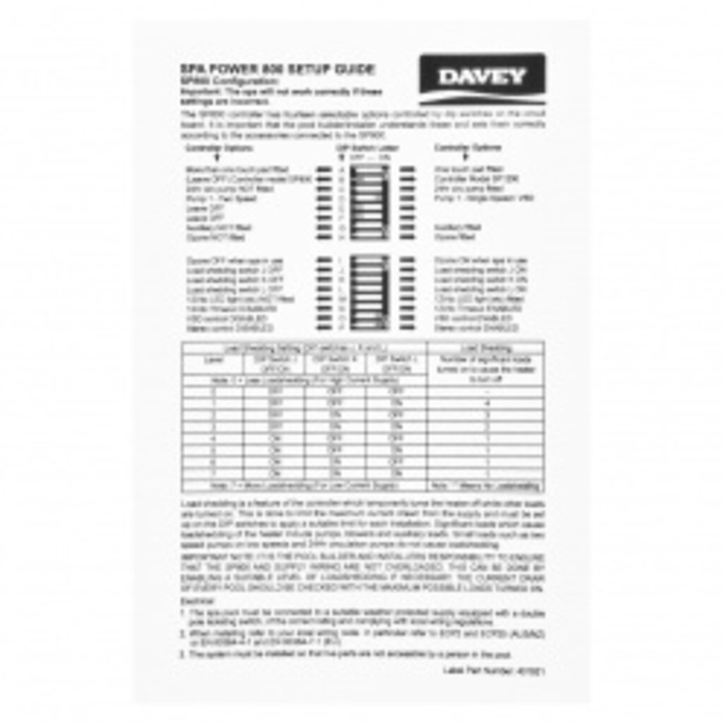 SpaPower SP800 besturingssysteem