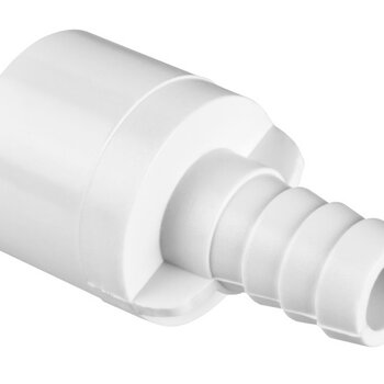 Waterway Europe Waterway 1/2" M to 3/8" M geribbeld barb verloopstuk