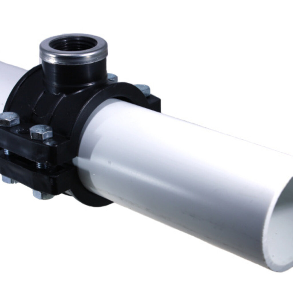 Waterway Europe 2"  saddle klem, 3/4" threaded exit