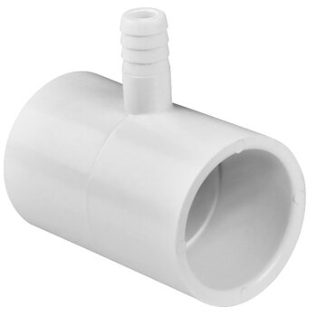 Waterway Europe 1" T-stuk met  3/8" gegroefde einde