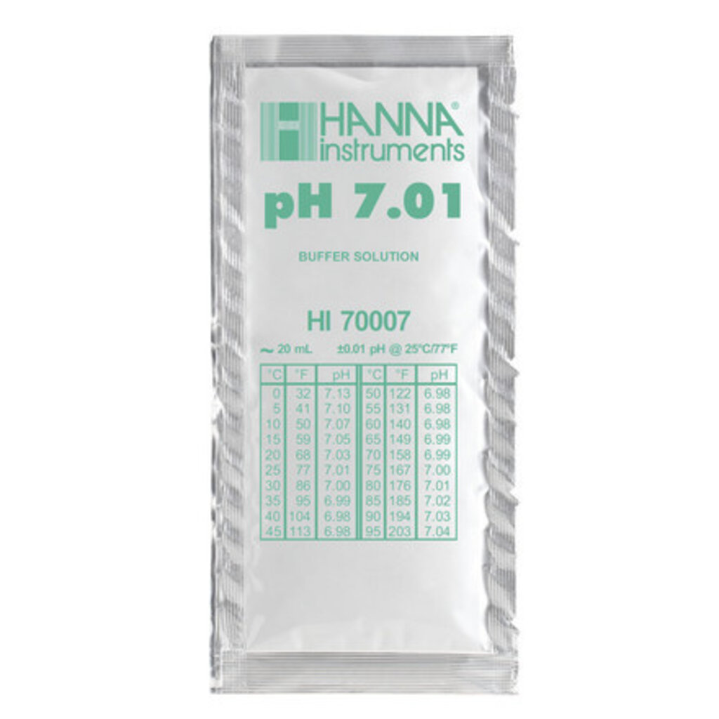 Hanna Instruments Kalibratievloeistof pH 7,01, 25 zakjes van 20ml