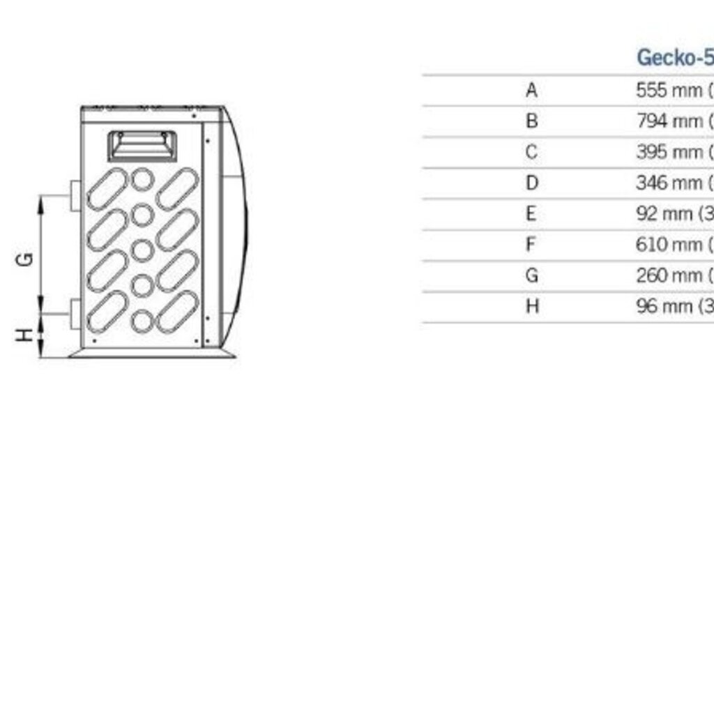 Gecko Gecko In. Temp warmtepomp voor spa | 5 kW