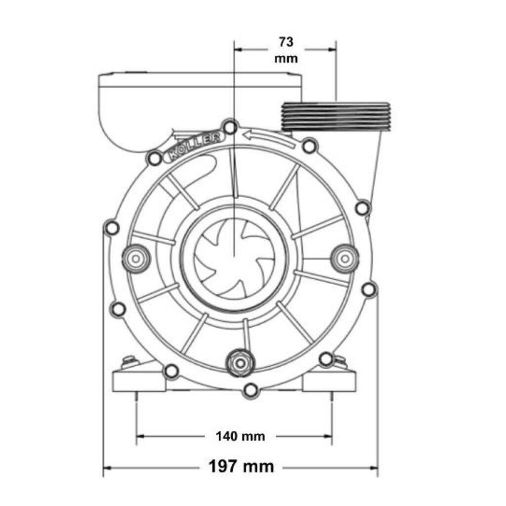 Koller Koller 2 hp single speed pump