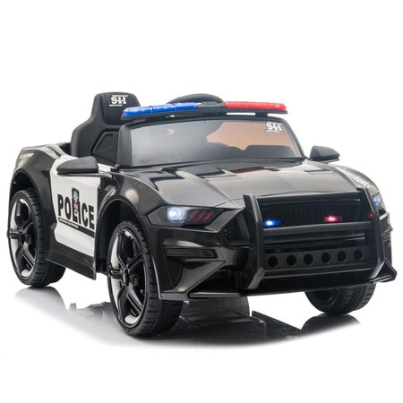 Polizei Kinder-Elektroauto 12V Schwarz