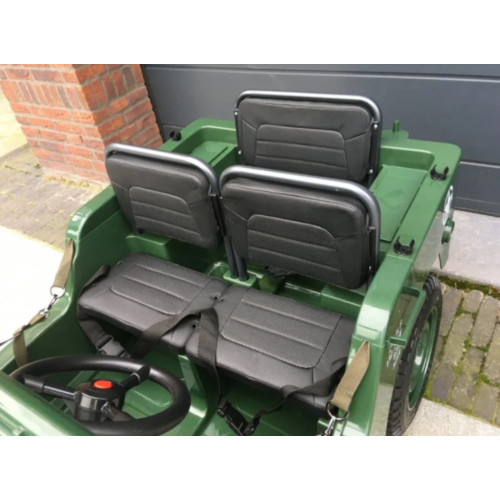 Jeep kinderauto Jeep Willy's Army Kinder-Elektroauto 3-Sitzer 24V Beige