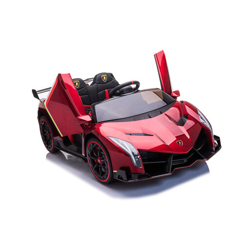Lamborghini kinderauto Kinder-Elektroauto Lamborghini Veneno 2-Sitzer 12V Metallic Rot