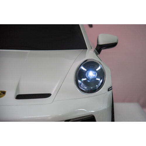 Porsche Kinderauto Porsche 911 GT3  24V 2-Sitzer Kinder-Elektroauto Weiß Porsche Kinderauto Porsche 911 GT3  24V 2-Sitzer Kinder-Elektroauto Weiß