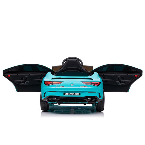 Mercedes kinderauto Mercedes CLA45 AMG Kinder-Elektroauto 12V Hellblauw Mercedes kinderauto Mercedes CLA45 AMG Kinder-Elektroauto 12V Hellblauw