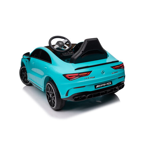 Mercedes kinderauto Mercedes CLA45 AMG Kinder-Elektroauto 12V Hellblauw Mercedes kinderauto Mercedes CLA45 AMG Kinder-Elektroauto 12V Hellblauw