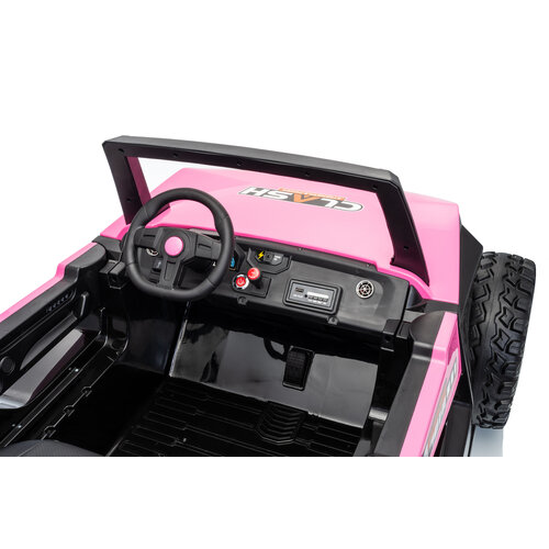 Buggy CLASH Kinder-Elektroauto 2-Sitzer High-speed 24V Tarnung Rosa