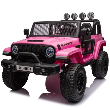 FINOOS Jeep  Kinder-Elektroauto  2-Sitzer 12V Rosa