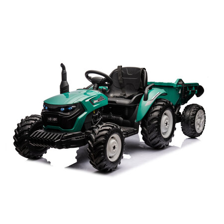 FINOOS Elektro-Kindertraktor - XL - Anhänger 24V Grün
