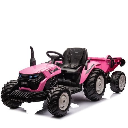 FINOOS Elektro-Kindertraktor - XL - Anhänger 24V Rosa