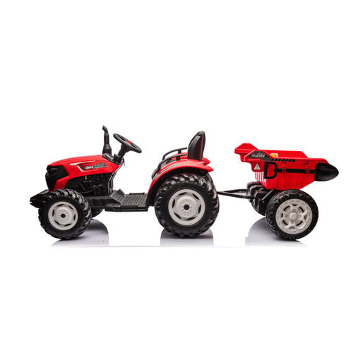 FINOOS Elektro-Kindertraktor - XL - Anhänger 24V Rot