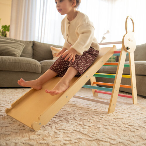 FINOOS FINOOS Klettergerüst – Kletterdreieck – Kletterbogen – Rutsche – Montessori Holzspielzeug – Regenbogen FINOOS FINOOS Klettergerüst – Kletterdreieck – Kletterbogen – Rutsche – Montessori Holzspielzeug – Regenbogen