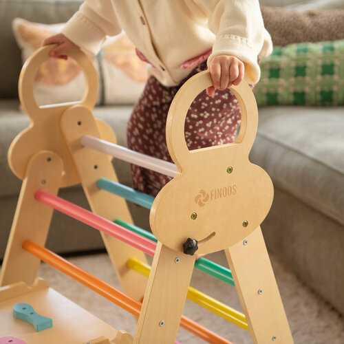 FINOOS FINOOS Klettergerüst – Kletterdreieck – Kletterbogen – Rutsche – Montessori Holzspielzeug – Regenbogen FINOOS FINOOS Klettergerüst – Kletterdreieck – Kletterbogen – Rutsche – Montessori Holzspielzeug – Regenbogen