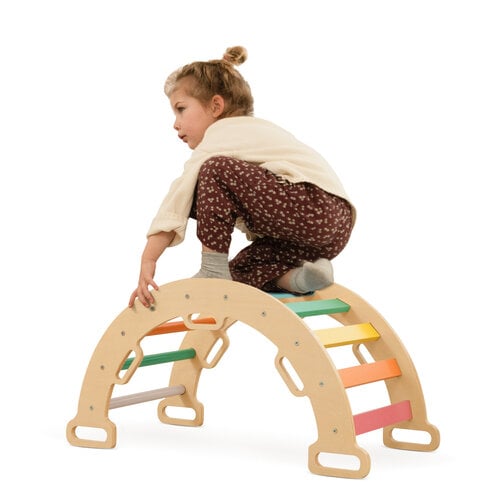 FINOOS FINOOS Klettergerüst – Kletterdreieck – Kletterbogen – Rutsche – Xylophon – Kissen – Montessori Holzspielzeug - Regenbogen FINOOS FINOOS Klettergerüst – Kletterdreieck – Kletterbogen – Rutsche – Xylophon – Kissen – Montessori Holzspielzeug - Regenbogen