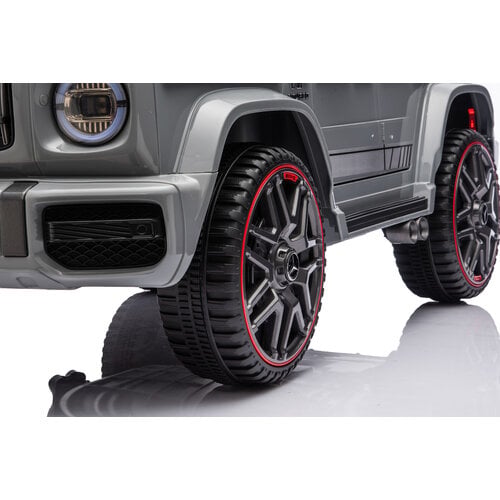 Mercedes kinderauto Mercedes G63 AMG Cabrio Kinder-Elektroauto 12V mit Gummireifen und einem Ledersitz Grau Mercedes kinderauto Mercedes G63 AMG Cabrio Kinder-Elektroauto 12V mit Gummireifen und einem Ledersitz Grau