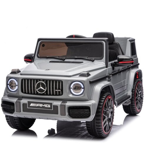 Mercedes kinderauto Mercedes G63 AMG Cabrio Kinder-Elektroauto 12V mit Gummireifen und einem Ledersitz Grau Mercedes kinderauto Mercedes G63 AMG Cabrio Kinder-Elektroauto 12V mit Gummireifen und einem Ledersitz Grau