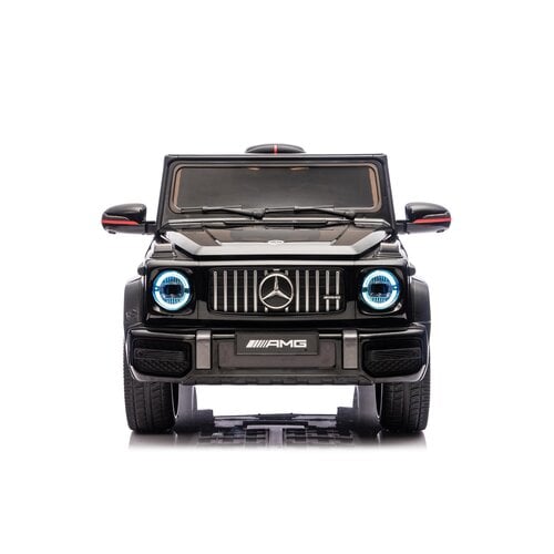 Mercedes kinderauto Mercedes G63 AMG Cabrio Kinder-Elektroauto 12V mit Gummireifen und einem Ledersitz Schwarz Mercedes kinderauto Mercedes G63 AMG Cabrio Kinder-Elektroauto 12V mit Gummireifen und einem Ledersitz Schwarz