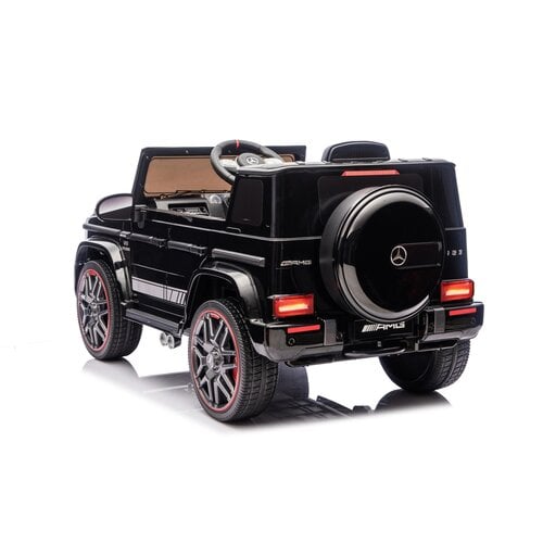 Mercedes kinderauto Mercedes G63 AMG Cabrio Kinder-Elektroauto 12V mit Gummireifen und einem Ledersitz Schwarz Mercedes kinderauto Mercedes G63 AMG Cabrio Kinder-Elektroauto 12V mit Gummireifen und einem Ledersitz Schwarz