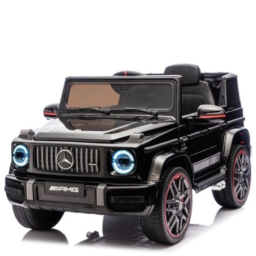 Mercedes kinderauto Mercedes G63 AMG Cabrio Kinder-Elektroauto 12V mit Gummireifen und einem Ledersitz Schwarz Mercedes kinderauto Mercedes G63 AMG Cabrio Kinder-Elektroauto 12V mit Gummireifen und einem Ledersitz Schwarz