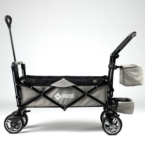 FINOOS FINOOS – Bollerwagen – Faltbarer Bollerwagen – Sonnendach – Extras – Grau FINOOS FINOOS – Bollerwagen – Faltbarer Bollerwagen – Sonnendach – Extras – Grau