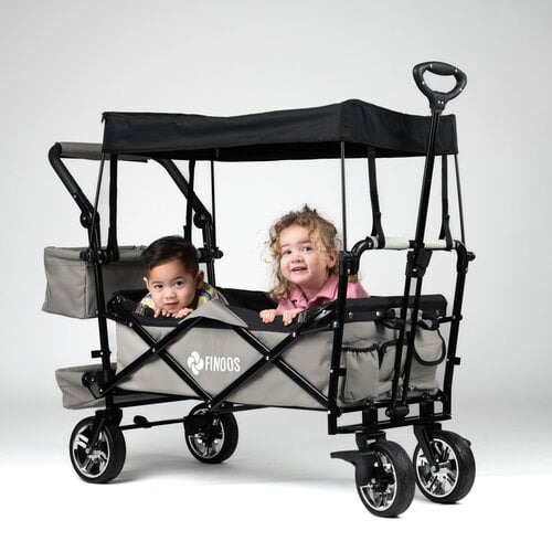 FINOOS FINOOS – Bollerwagen – Faltbarer Bollerwagen – Sonnendach – Extras – Grau FINOOS FINOOS – Bollerwagen – Faltbarer Bollerwagen – Sonnendach – Extras – Grau