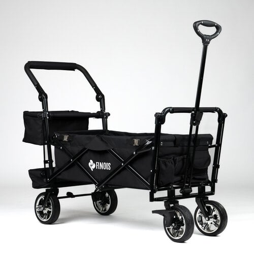 FINOOS FINOOS – Bollerwagen – Faltbarer Bollerwagen – Sonnendach – Extras – Schwarz FINOOS FINOOS – Bollerwagen – Faltbarer Bollerwagen – Sonnendach – Extras – Schwarz