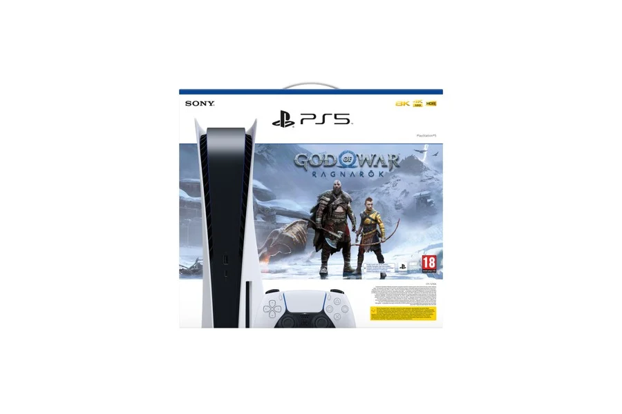 PS5 Console Standard Edition 825 GB DISC model – God of War Ragnarök Bundle